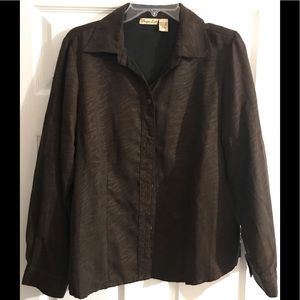 Women’s Design Loft suede-looking blouse